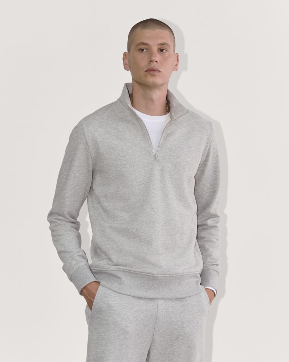 The Off-Duty Terry Quarter-Zip |  Heathered Grey