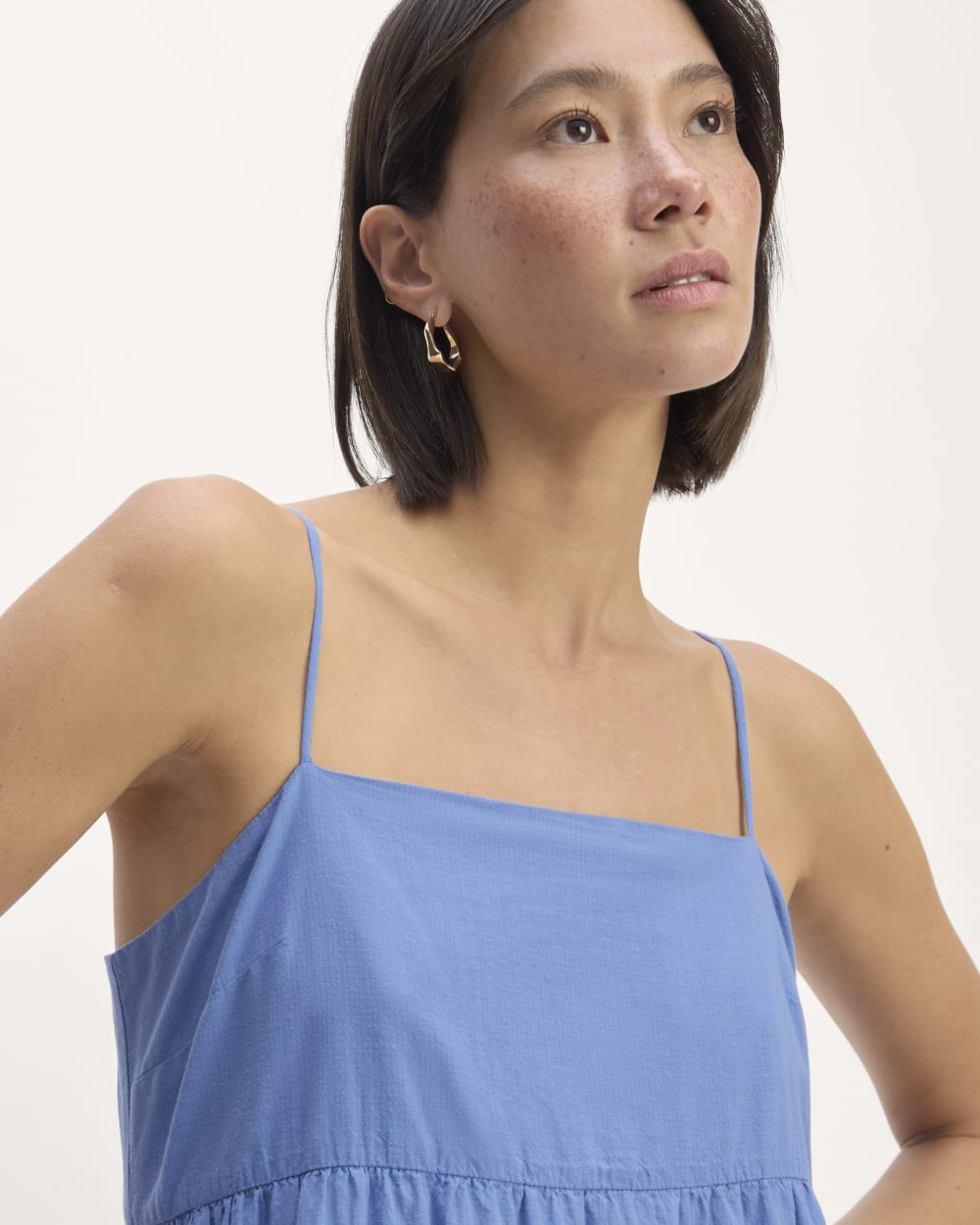 The Gauze Tiered Dress | Blue Opal