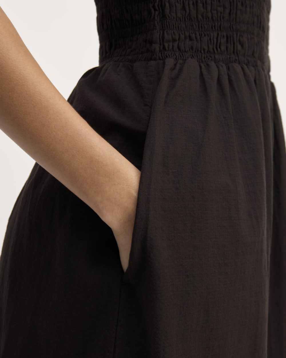 The Gauze Smock Dress | Black