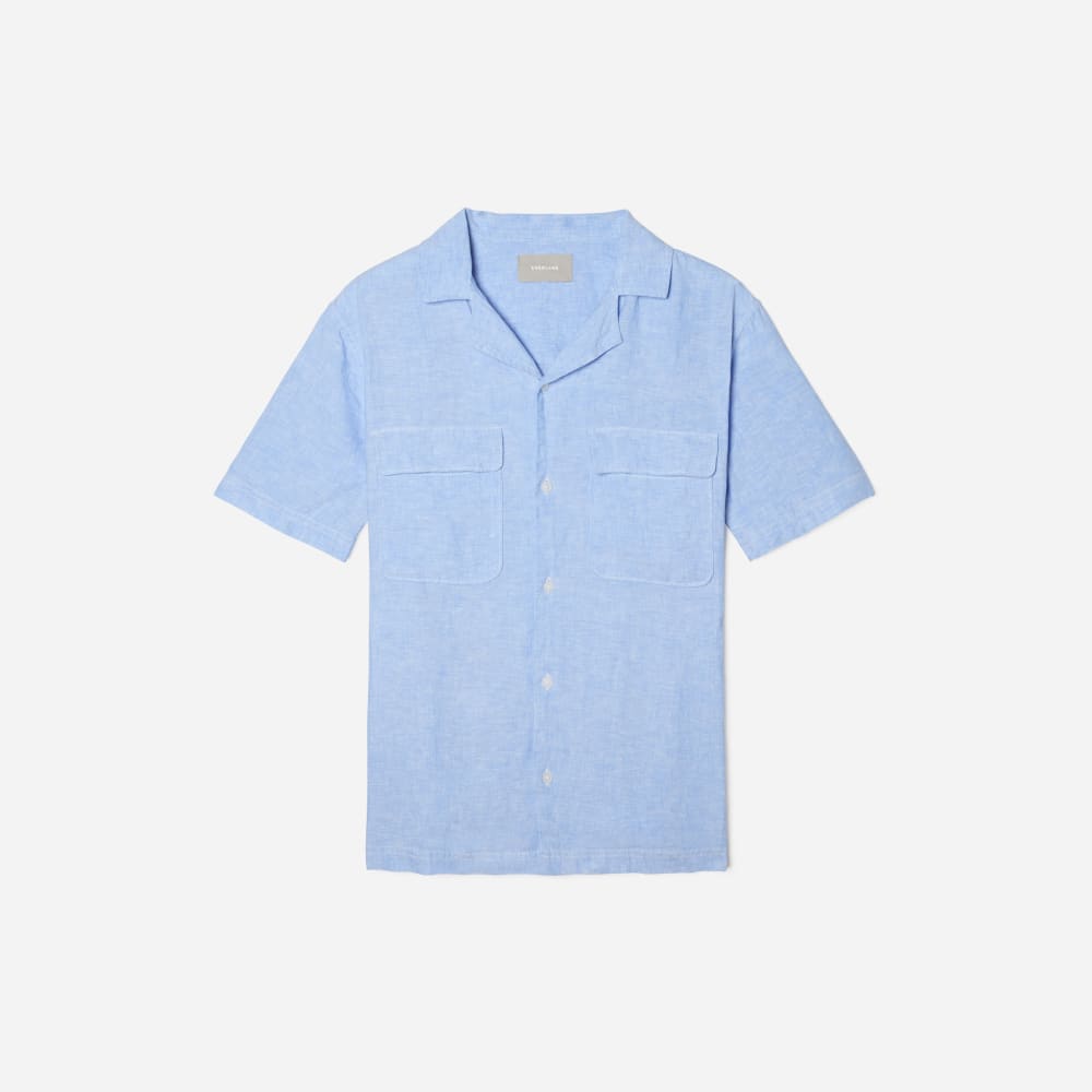 The Resort Shirt in Linen | Light Blue