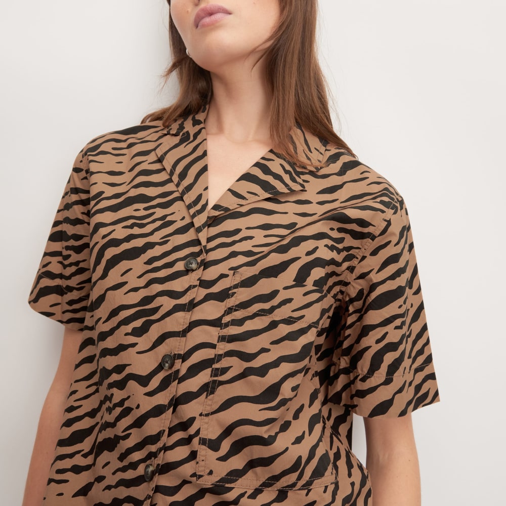 The Poplin Shirt | Tiger Stripe Toasted Coconut