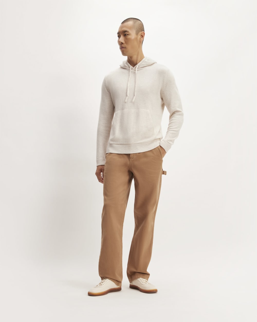 The Felted Merino Hoodie | Heathered Oat