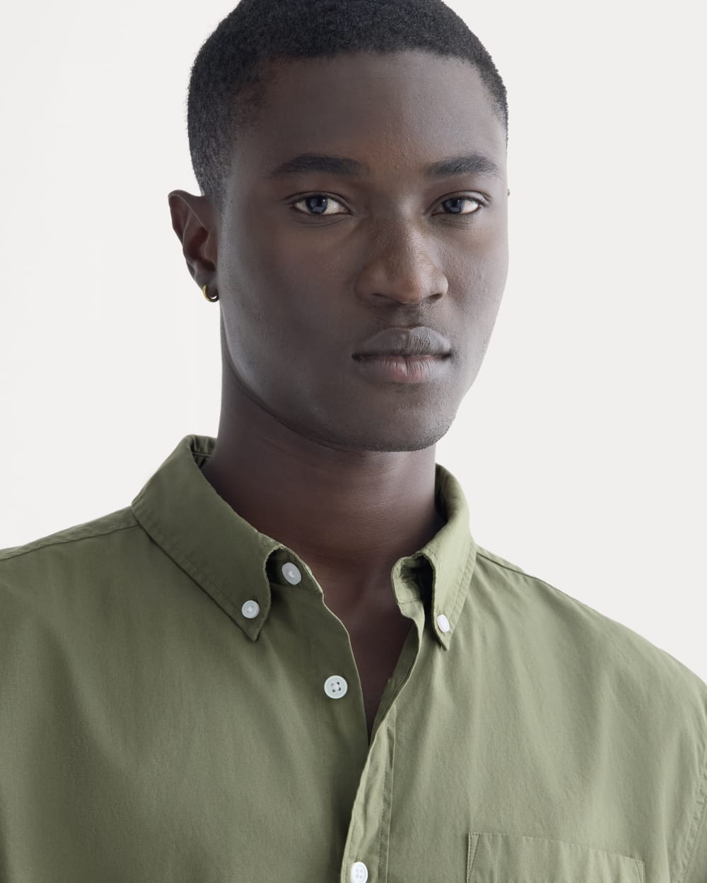 Washed Poplin Shirt | Lichen Green