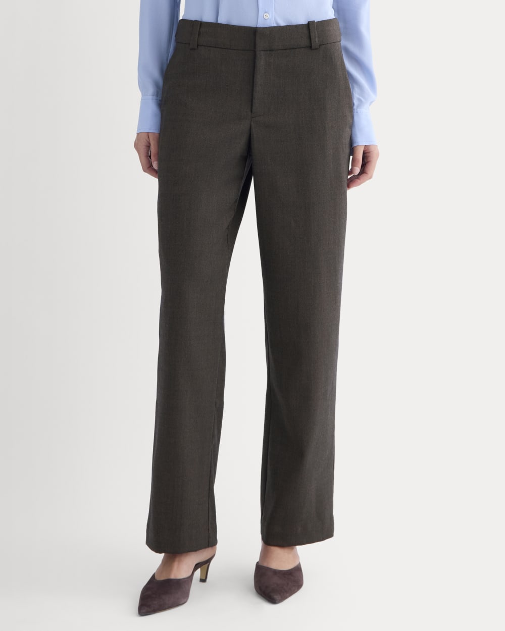 Straight-Leg Trouser in Tailor Twill | Heathered Fudge