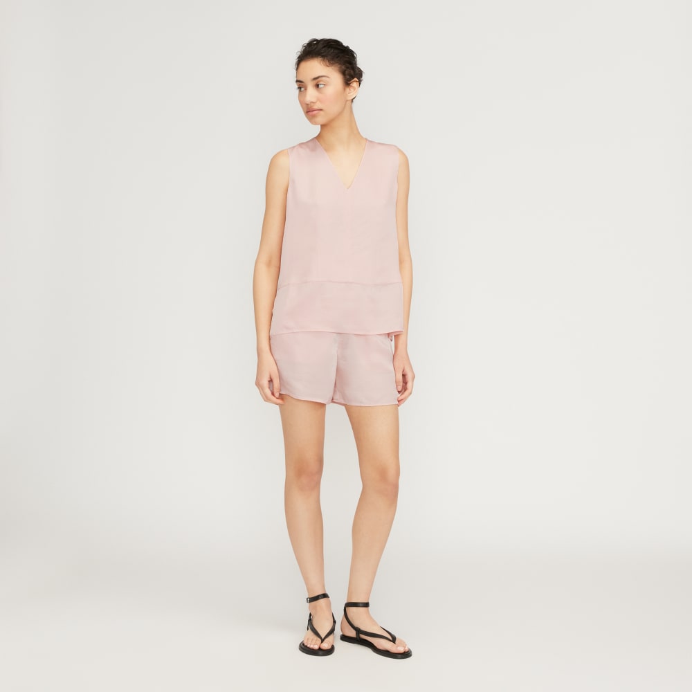 The Satin Pull-On Short | Petal Pink