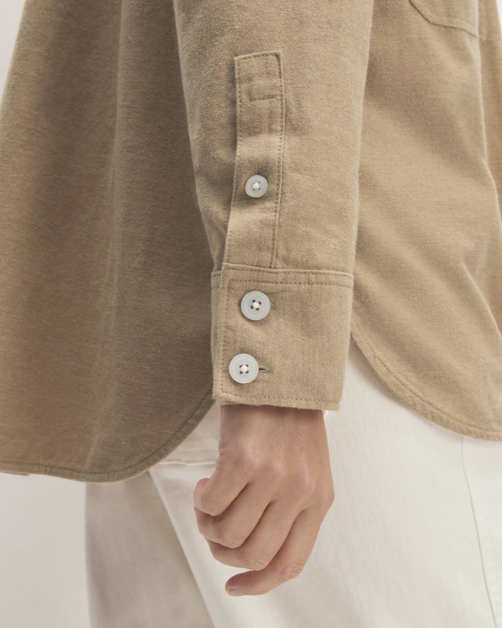 The Classic Cotton Flannel Shirt | Heathered Dark Khaki