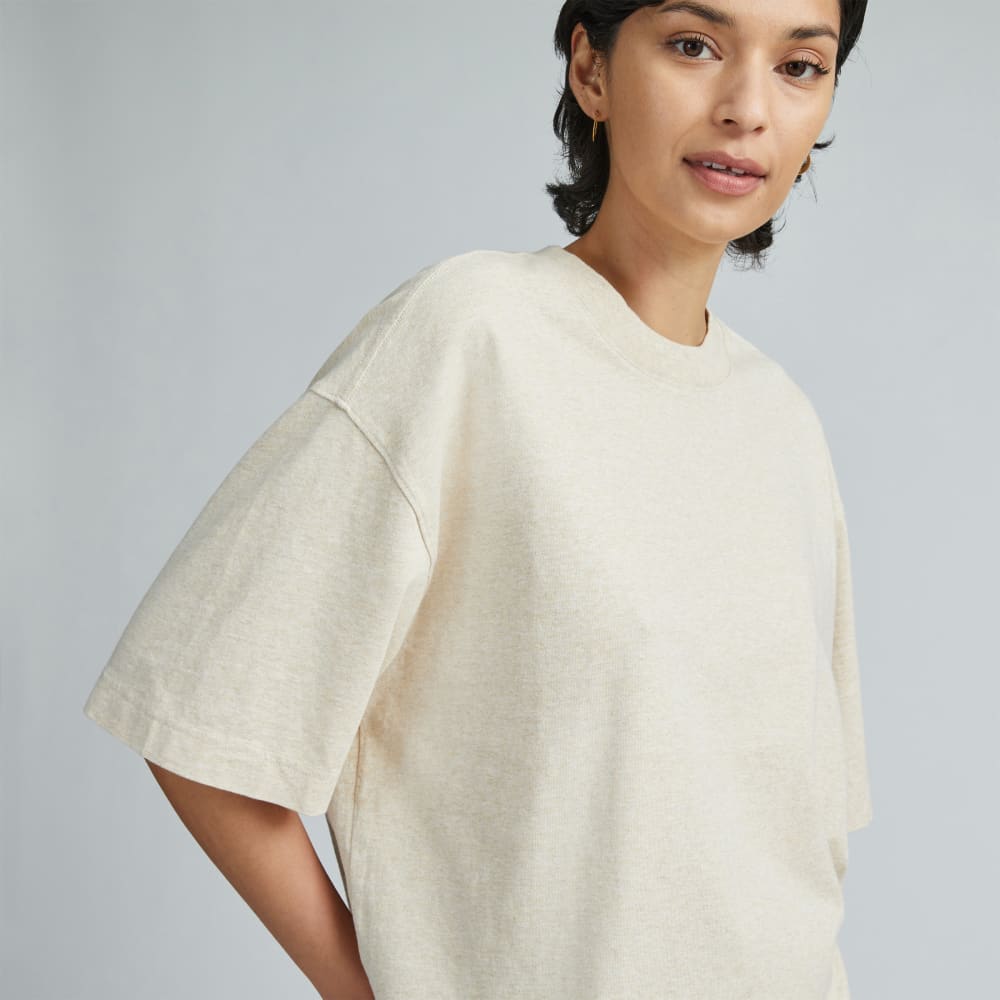The Premium Weight Relaxed Tee | Heathered Cashew
