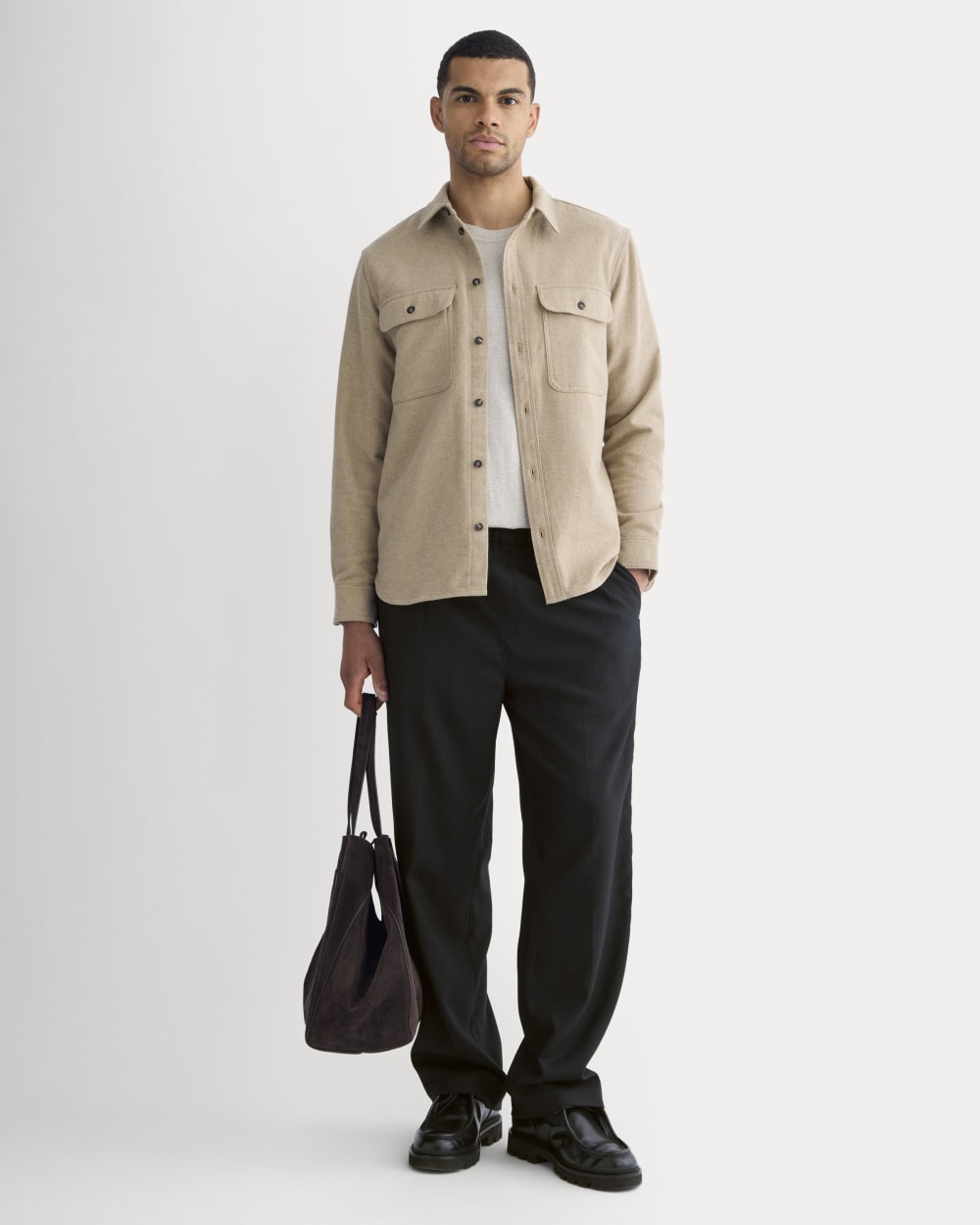 The Heavyweight Overshirt | Uniform | Dark Heathered Camel