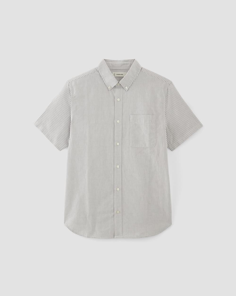 The Organic Short Sleeve Oxford Shirt | Charcoal / White