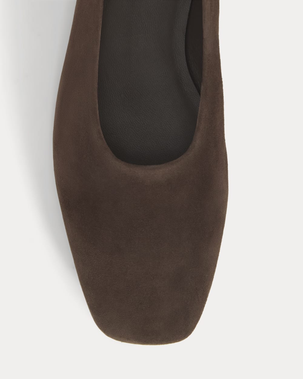 Gallery Square-Toe Flat | Deep Brown