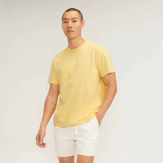 The Premium-Weight Crew | Uniform | Pale Yellow