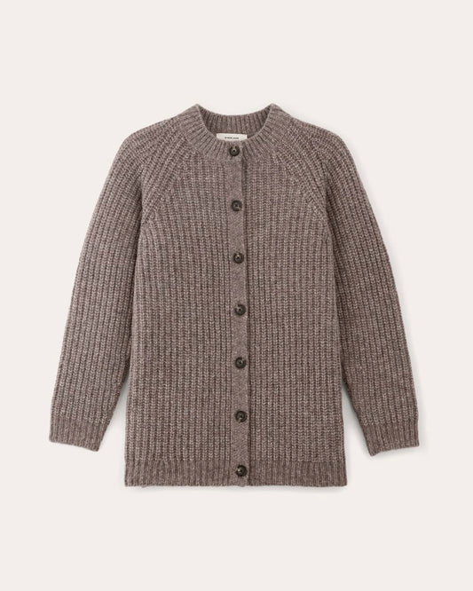 The Fisherman Cardigan in Cloud | Taupe Melange