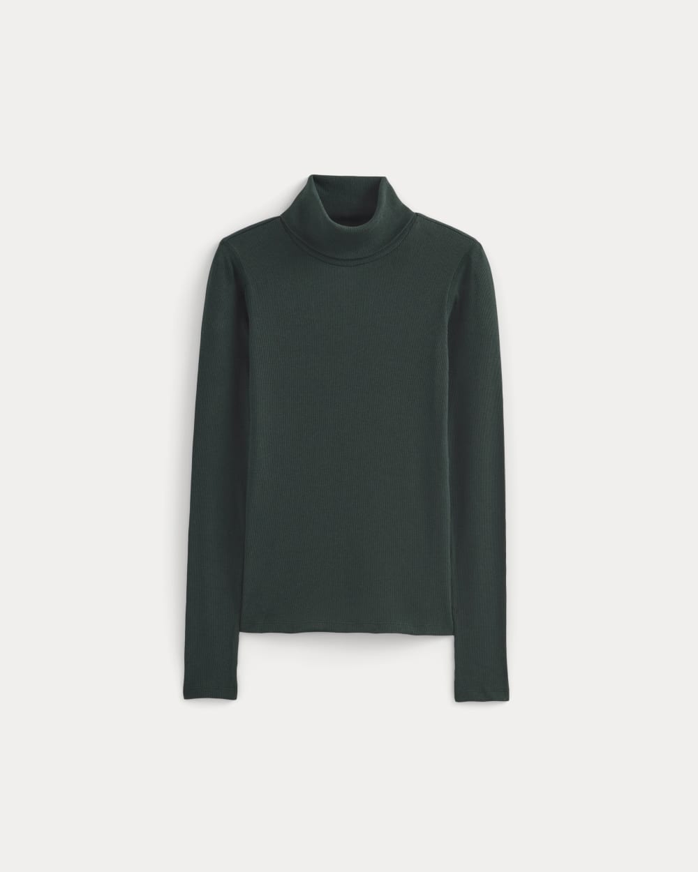 The Luxe Rib Turtleneck | Heathered Dark Sea
