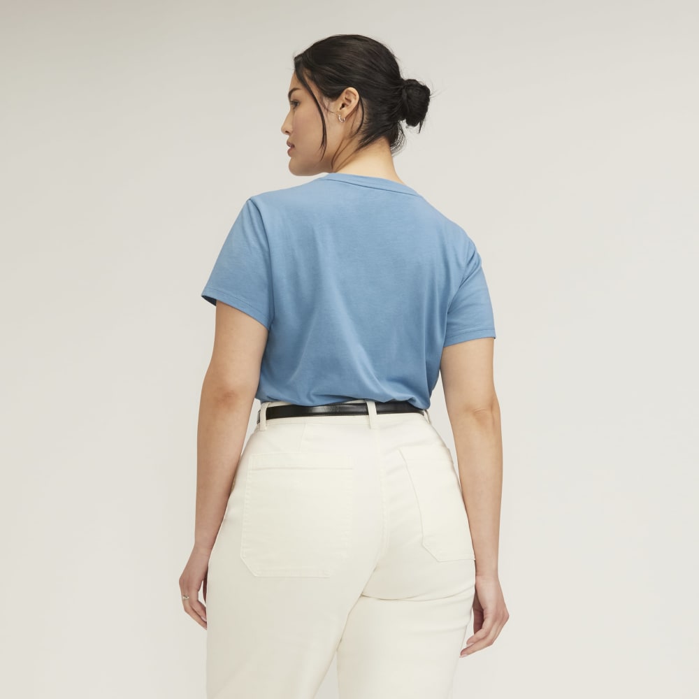 The Box-Cut Tee in Essential Cotton | Heritage Blue | No Pocket