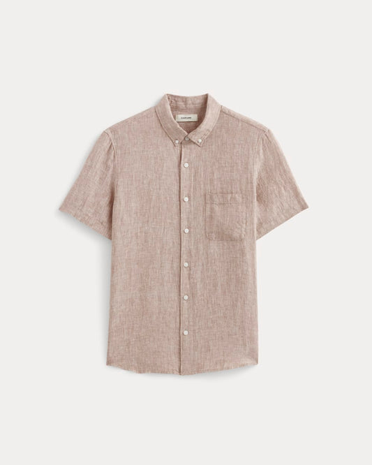 The Classic Short-Sleeve Shirt in Linen | Burlwood Chambray