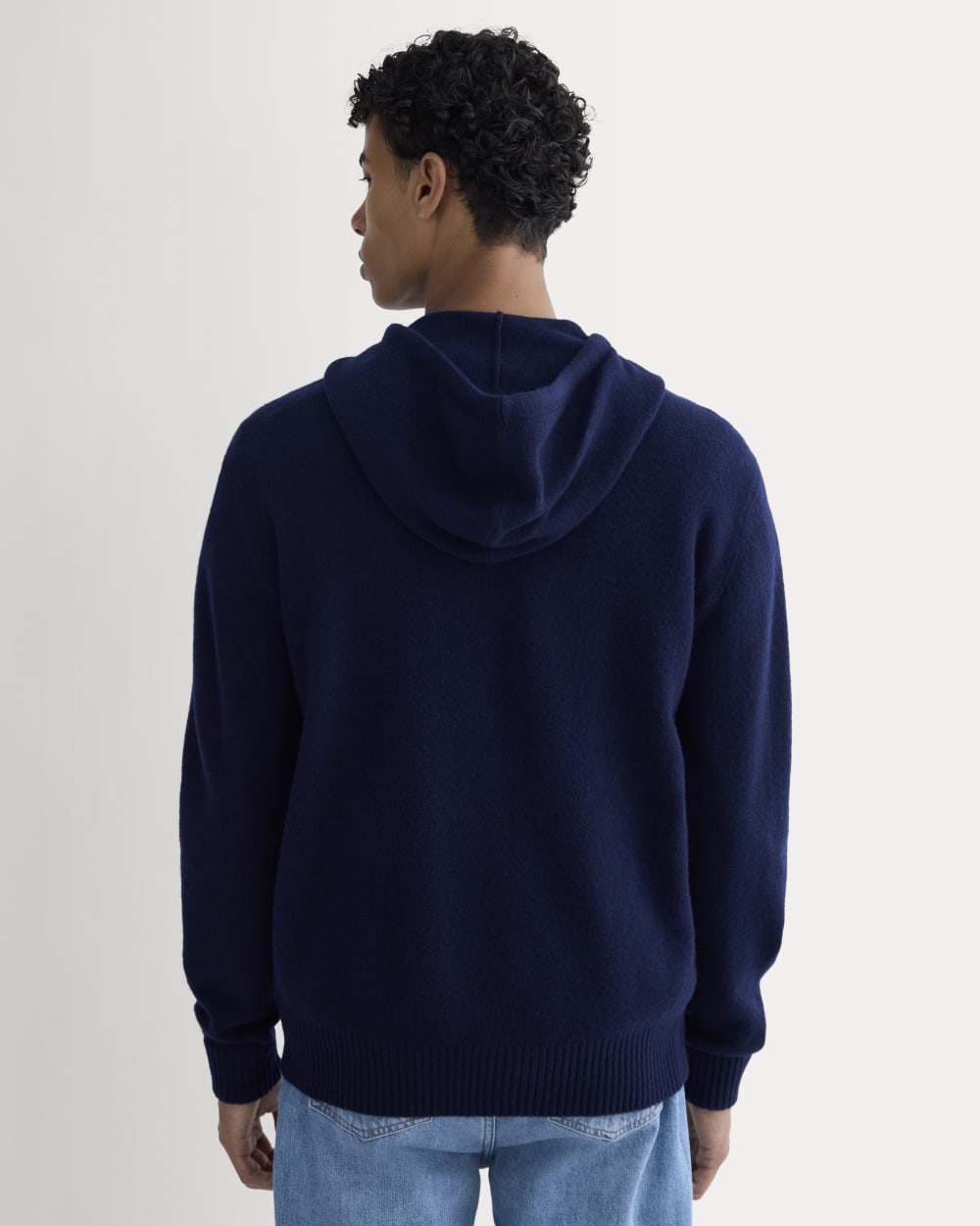 The Felted Merino Hoodie | Deep Navy