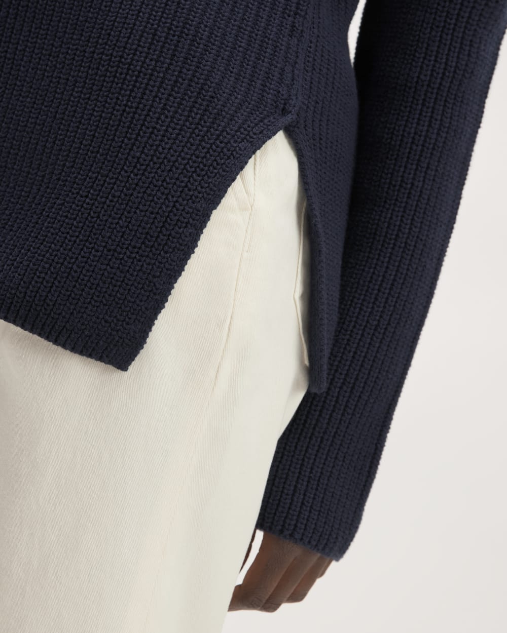 The Organic Cotton Slim Crew Sweater | Navy