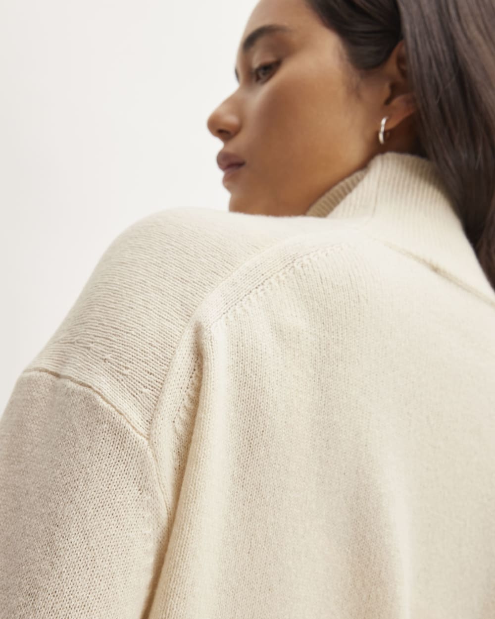 The Cashmere Oversized Turtleneck | Bone