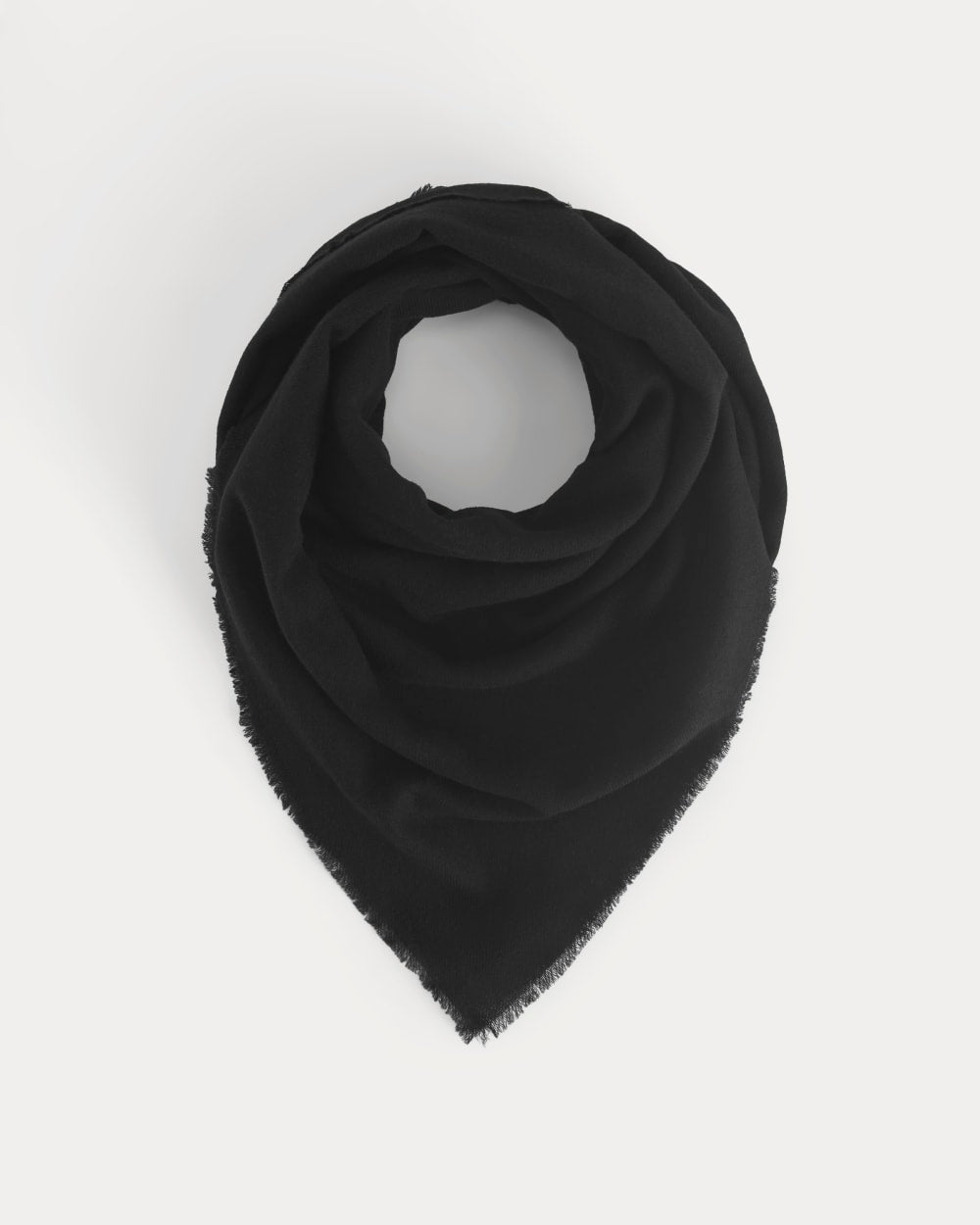 The Cashmere Feather Scarf | Black