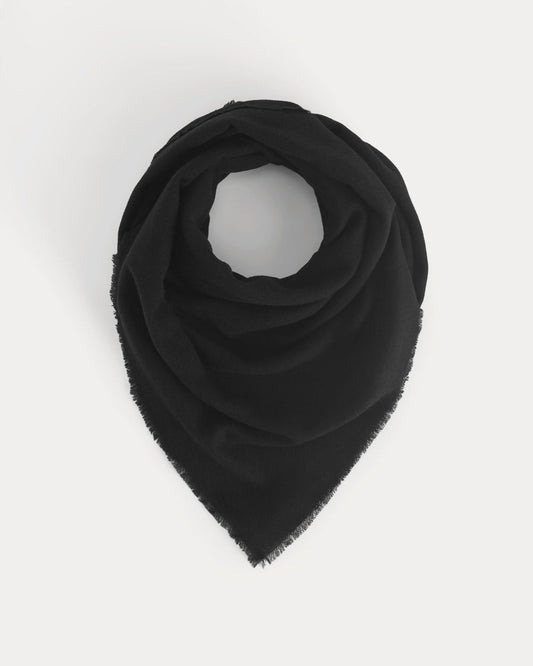 The Cashmere Feather Scarf | Black