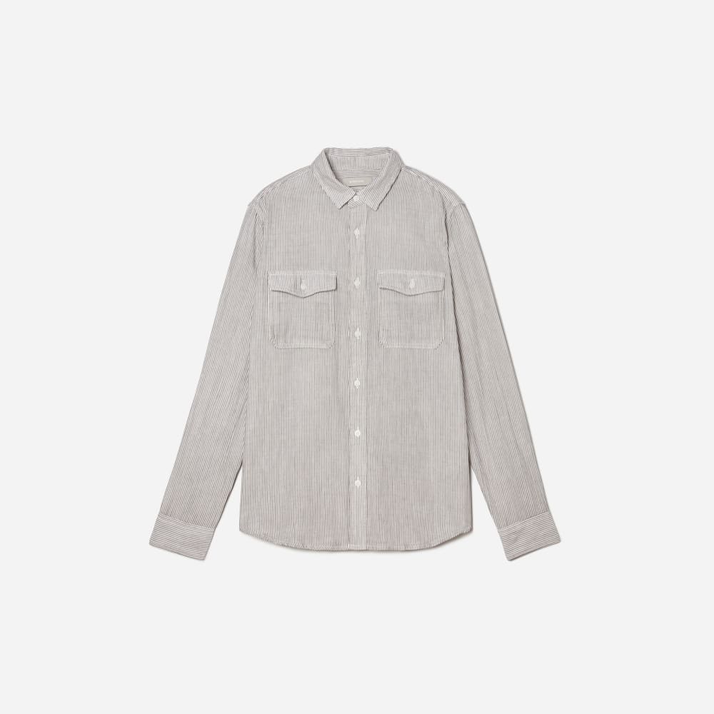 The Long-Sleeve Summer Shirt | Black / White