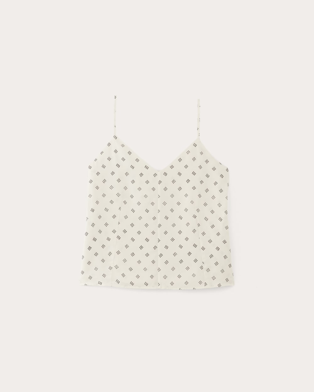 The Cami in Butterlite | Bone / Black Square Dot