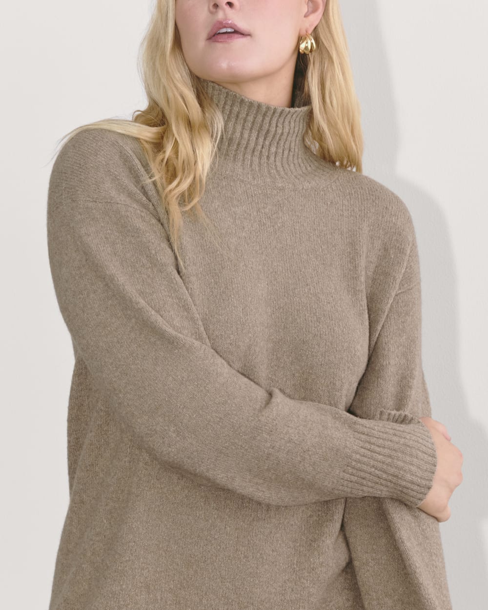 The Sweater Dress in Plush Cotton | Heather Taupe