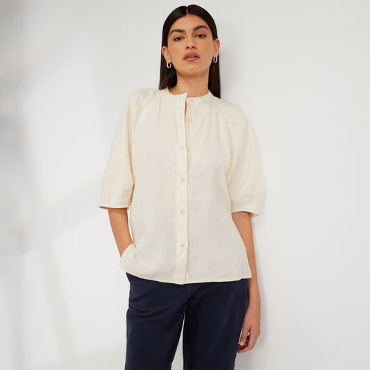 The Linen Puff Sleeve Shirt | Canvas