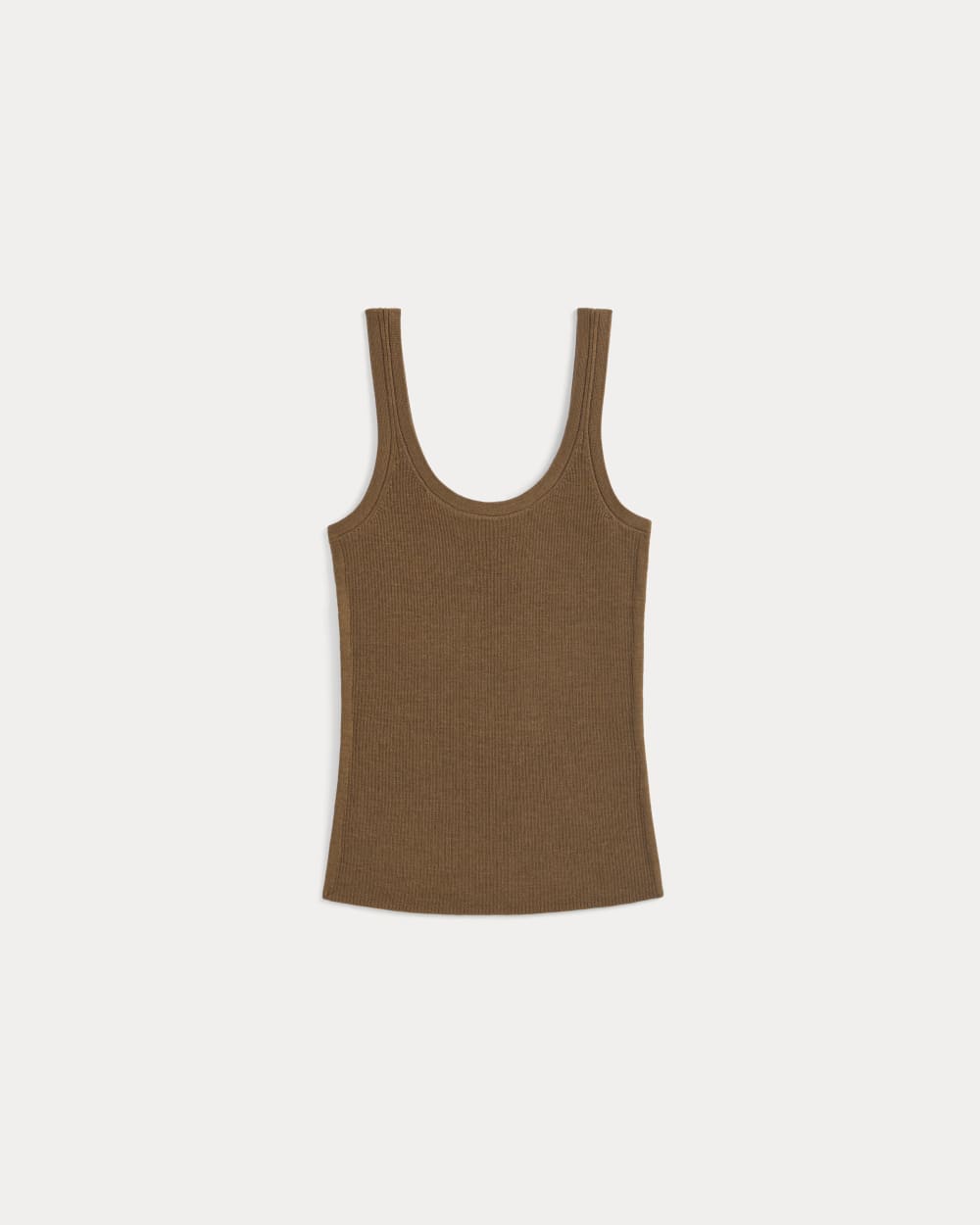 The Light Ribbed Cami in Ultrasoft Merino | Heathered Toffee