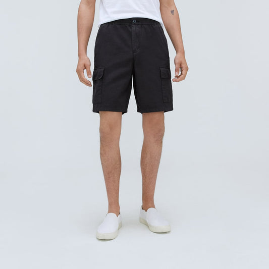 The Cotton Linen Short | Black
