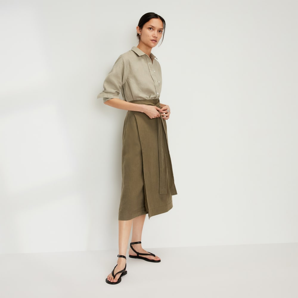 The Linen Wrap Skirt | Kalamata