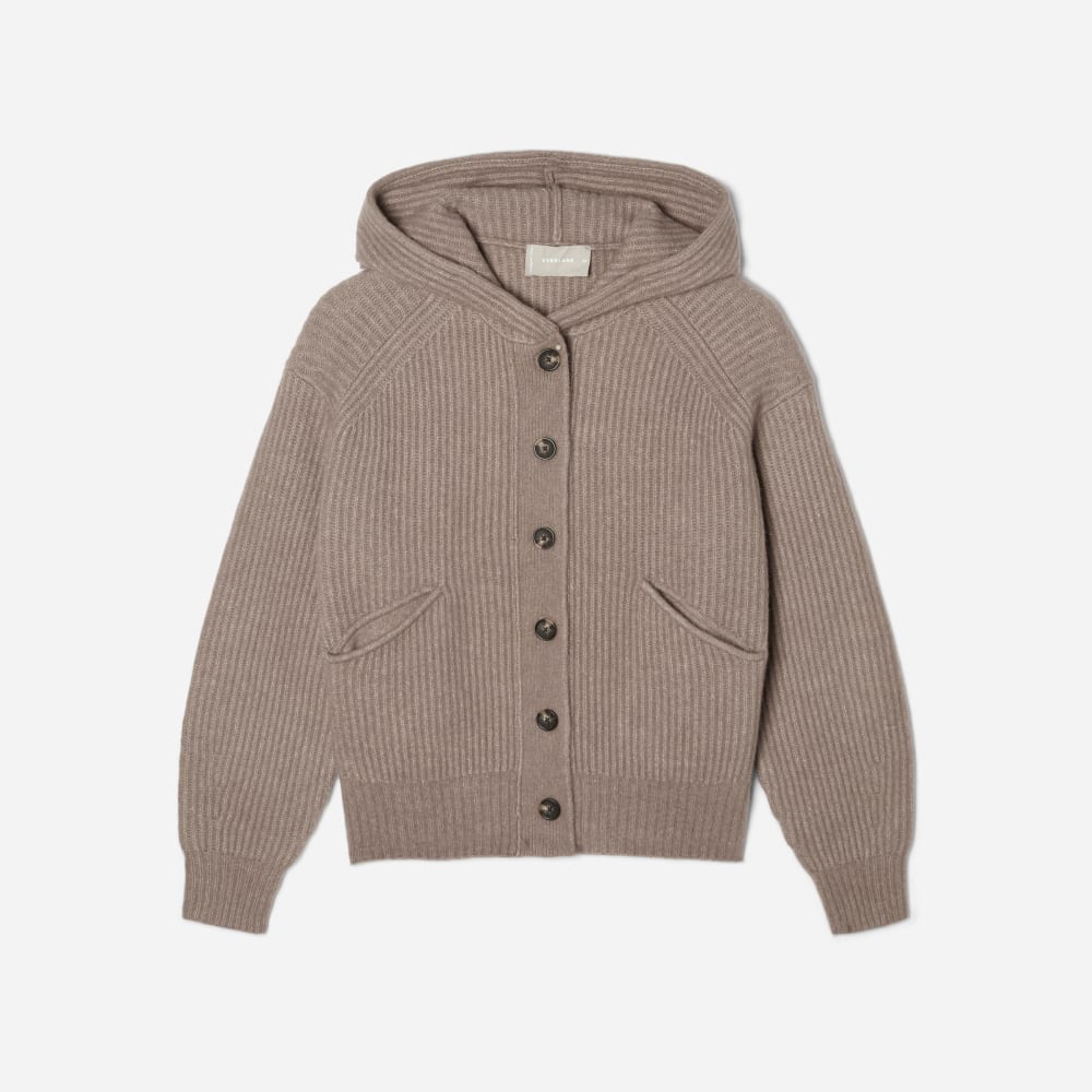 The Cozy-Stretch Hooded Cardigan | Taupe Grey