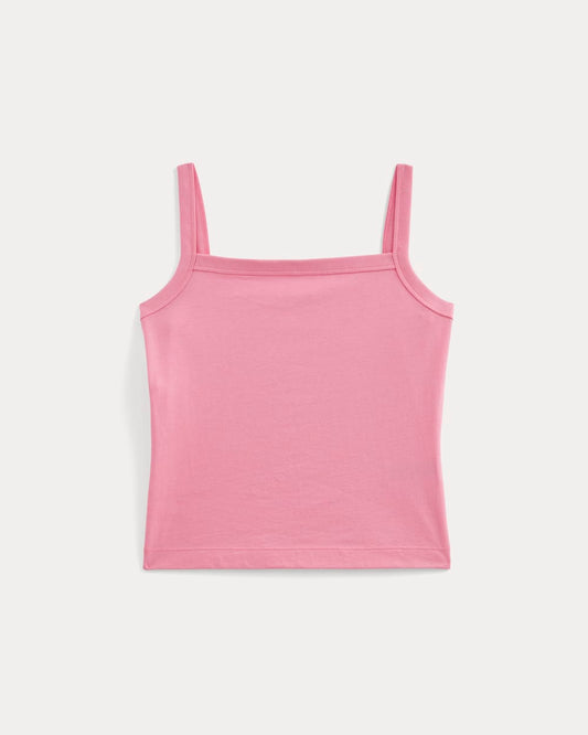 The Essential Square-Neck Tank | Deep Pink