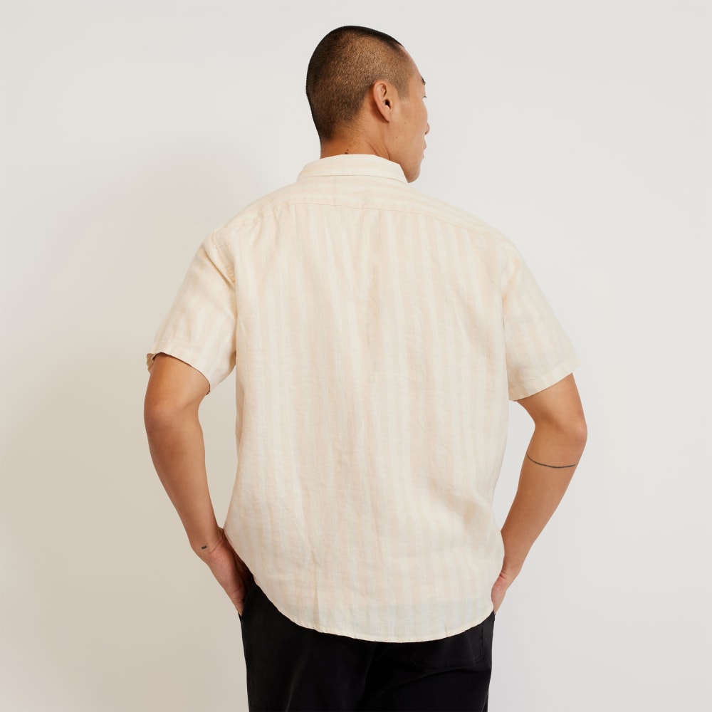 The Classic Short-Sleeve Shirt in Linen | Brazilian Sand / Canvas Tan