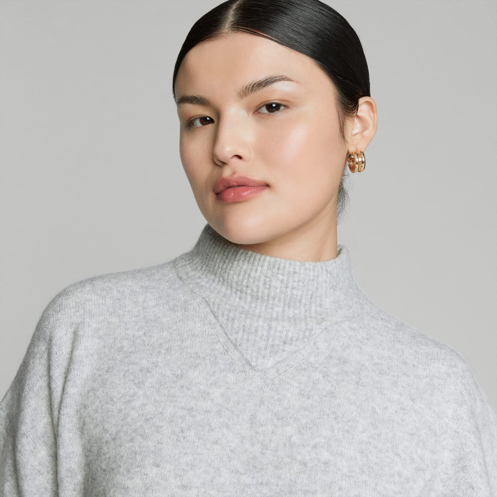 The Cozy-Stretch Pullover |  Heathered Grey