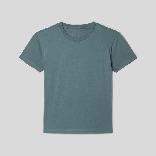 The Box-Cut Tee in Essential Cotton | Green Balsam | No Pocket