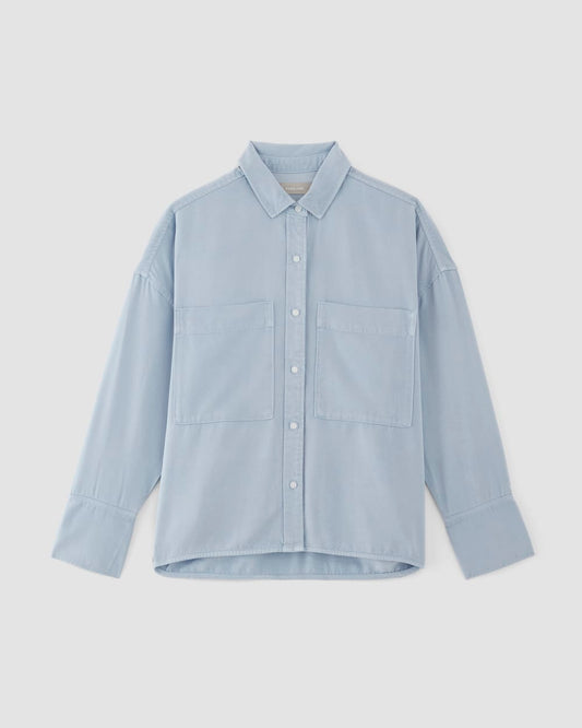 The Boxy Overshirt in Buttersoft | Chambray Blue