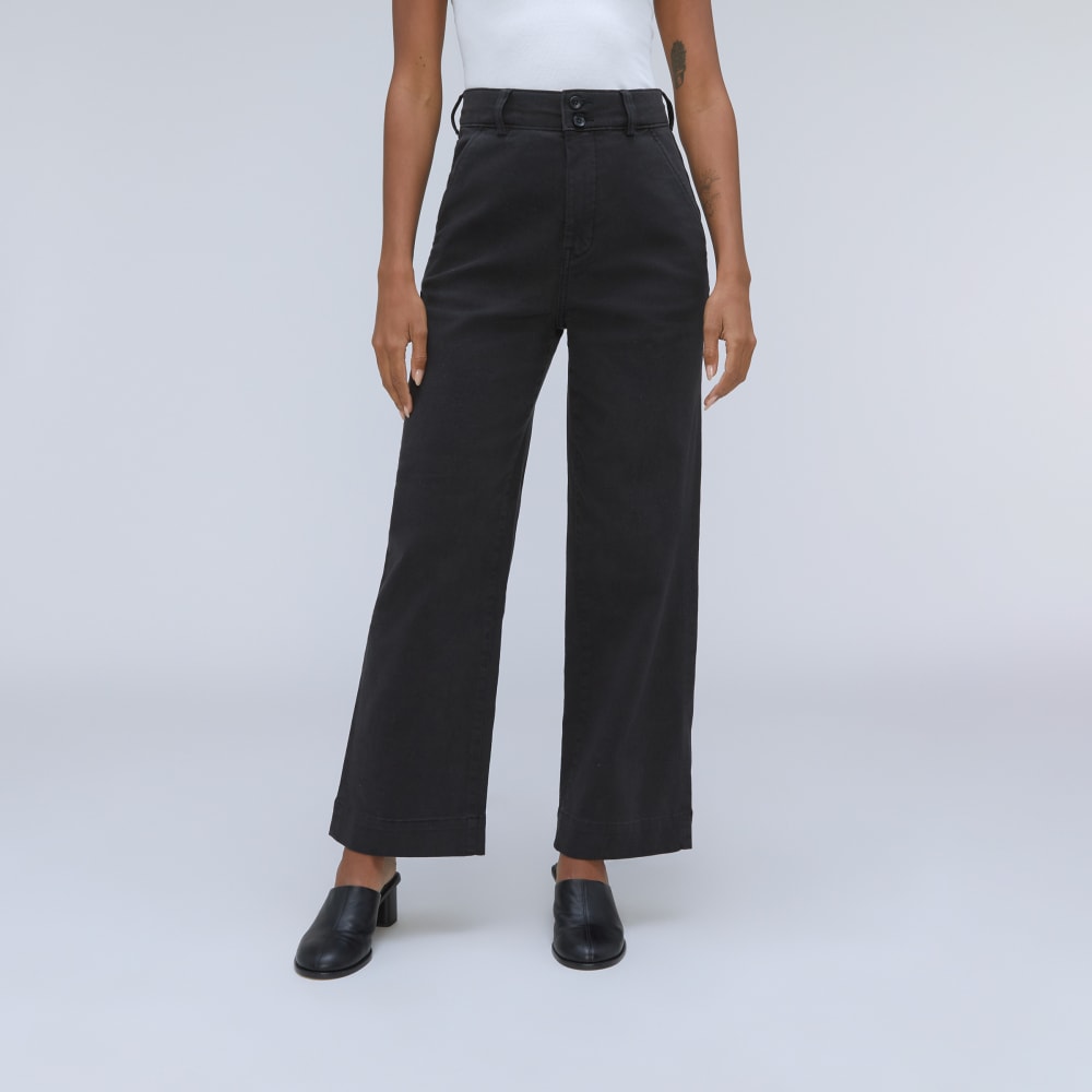 The Organic Wide-Leg Pant | Black