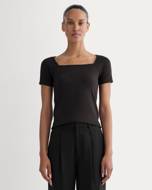 The Form Square-Neck Top | Black