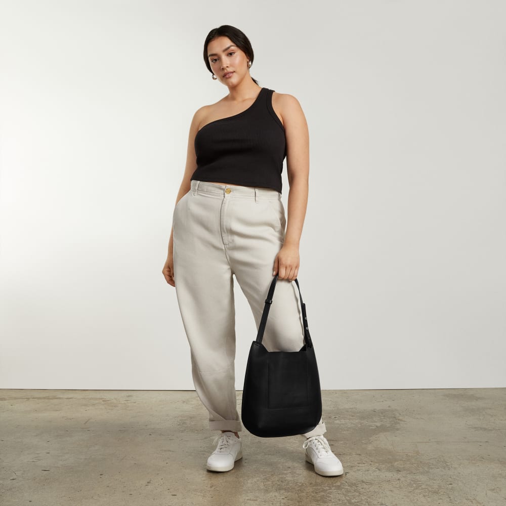 The Cactus Leather Hobo | Black