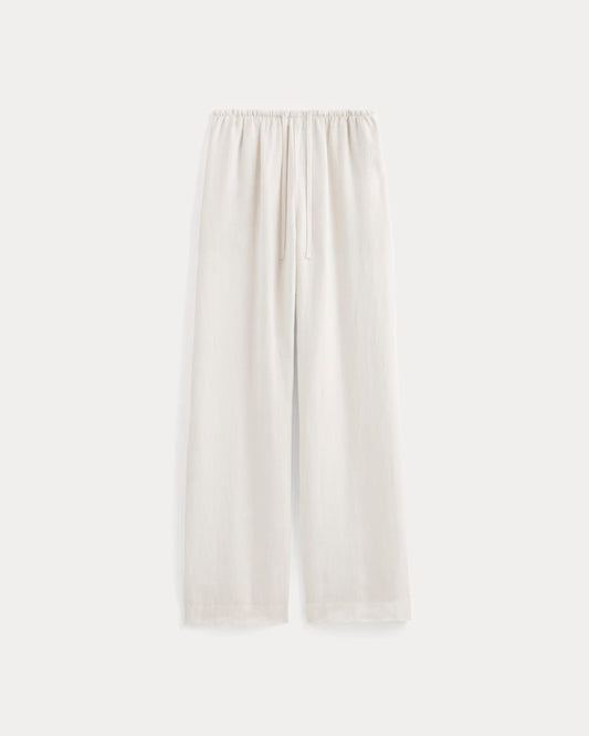 The Drawstring Pant in Linen | Natural Chambray