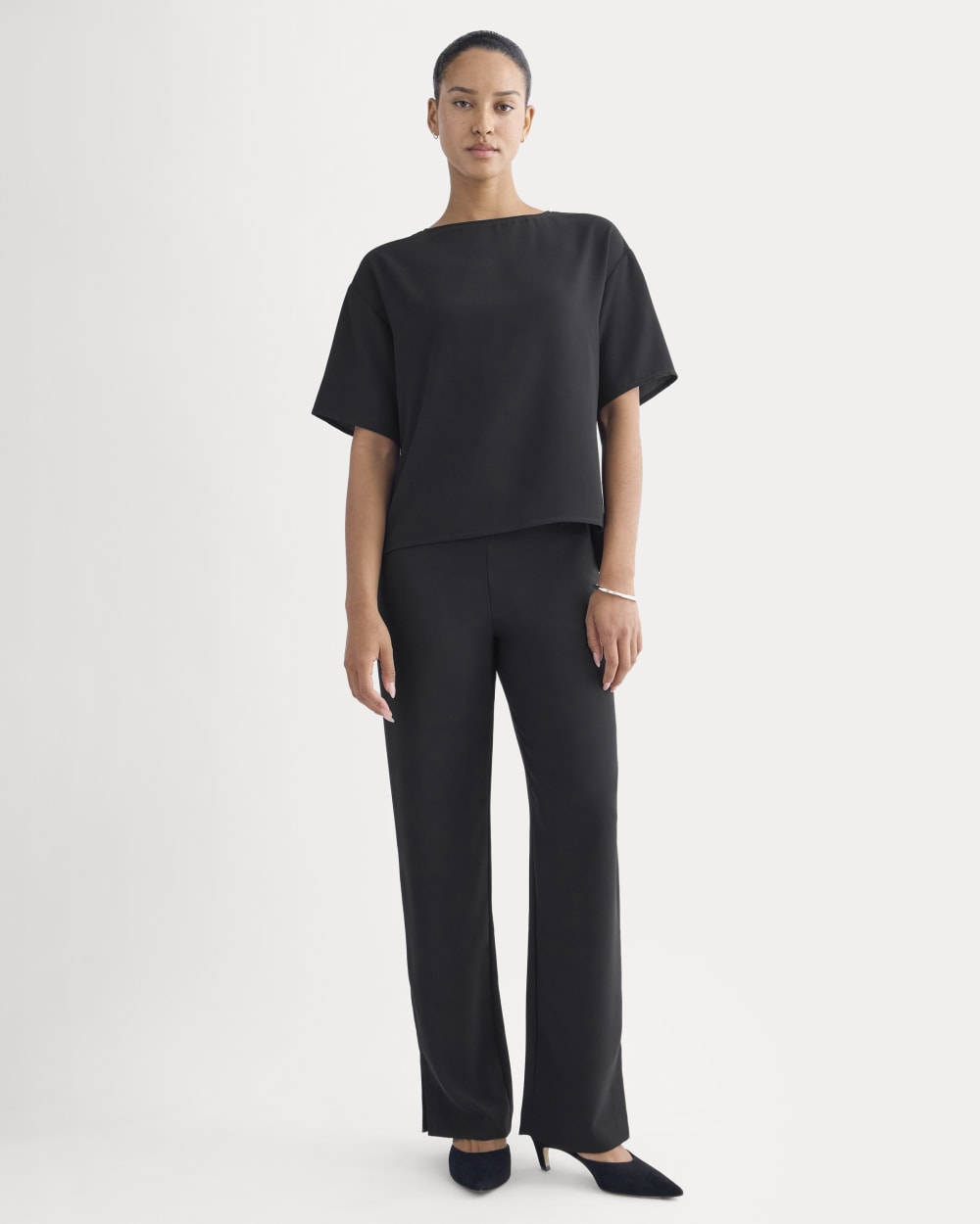 Drapey Crepe Pant | Black