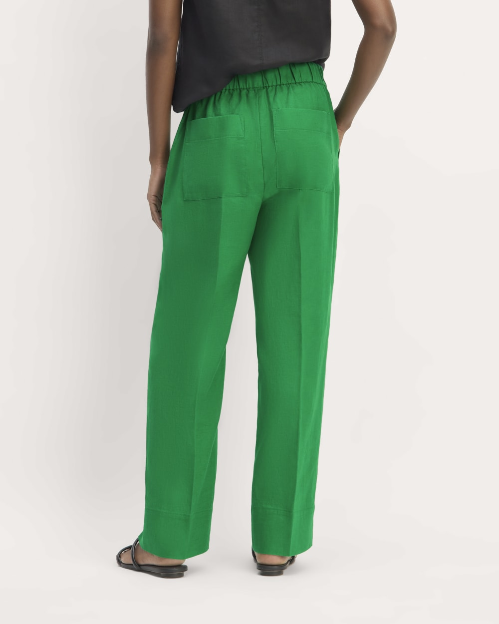 The Linen Easy Pant | Grass Green