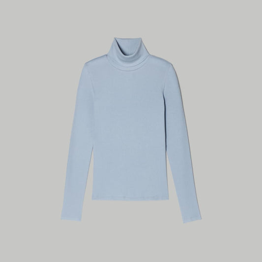 The Luxe Micro-Rib Turtleneck | Mist