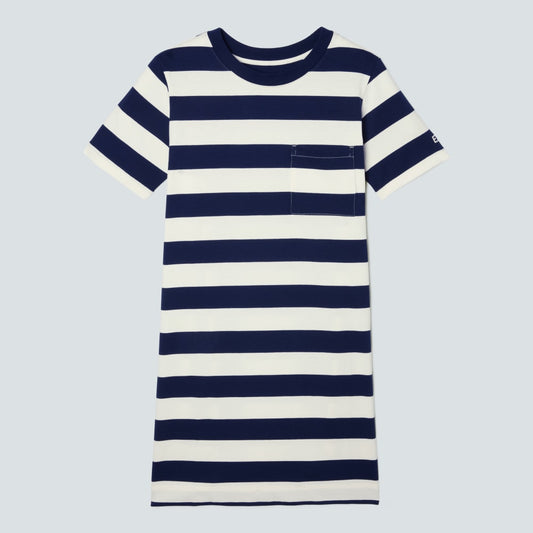 The Organic Cotton Weekend Tee Dress | Navy / Canvas