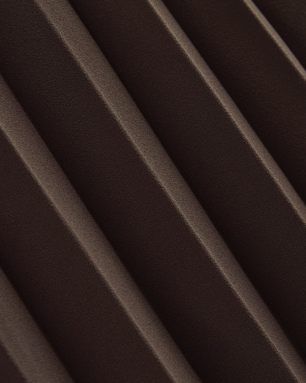 Pleated Crepe Midi Skirt | Dark Chocolate