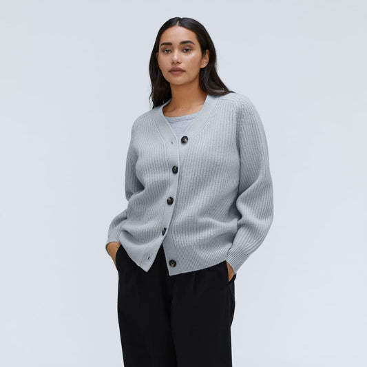 The Felted Merino Cardigan | Sky