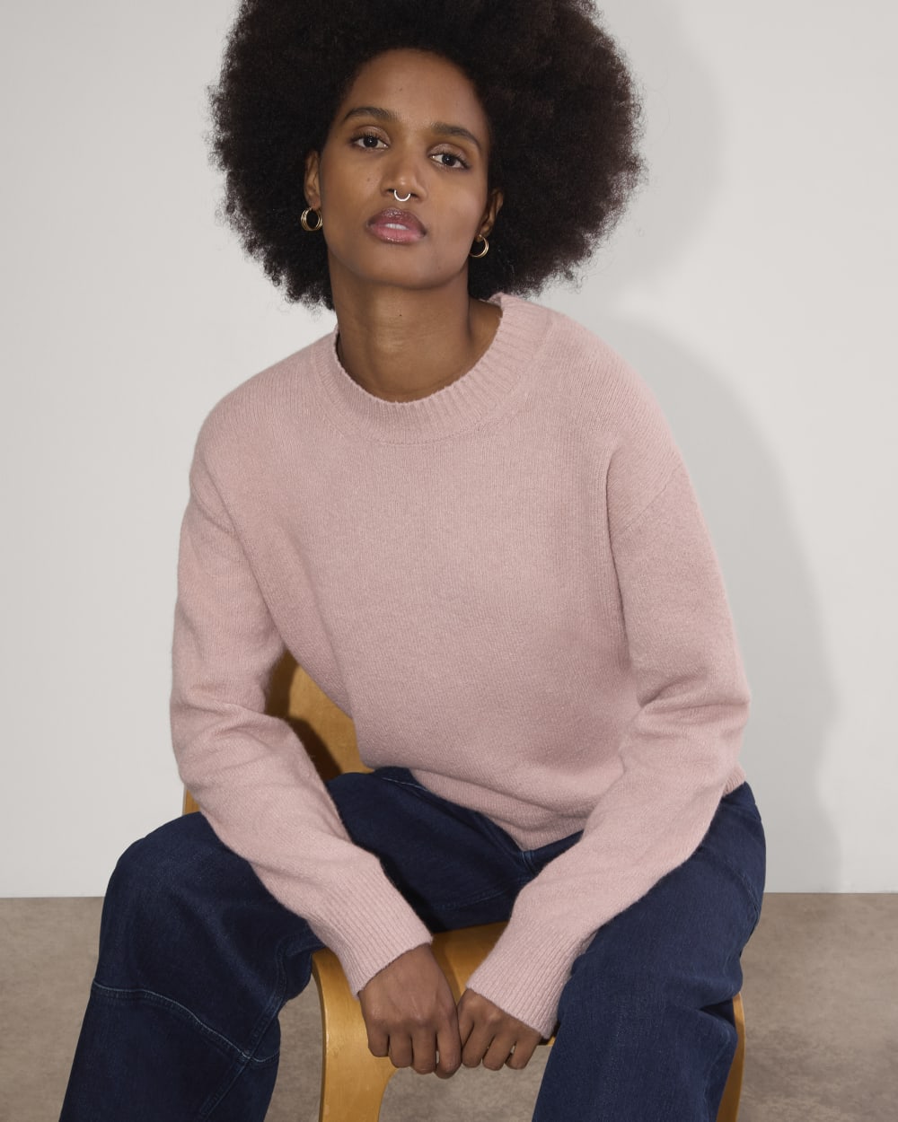 The Cocoon Crew in Plush Cotton | Dusty Rose