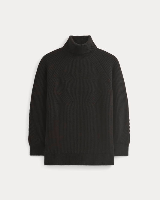 Cocoon Turtleneck in Wool Cashmere | Black