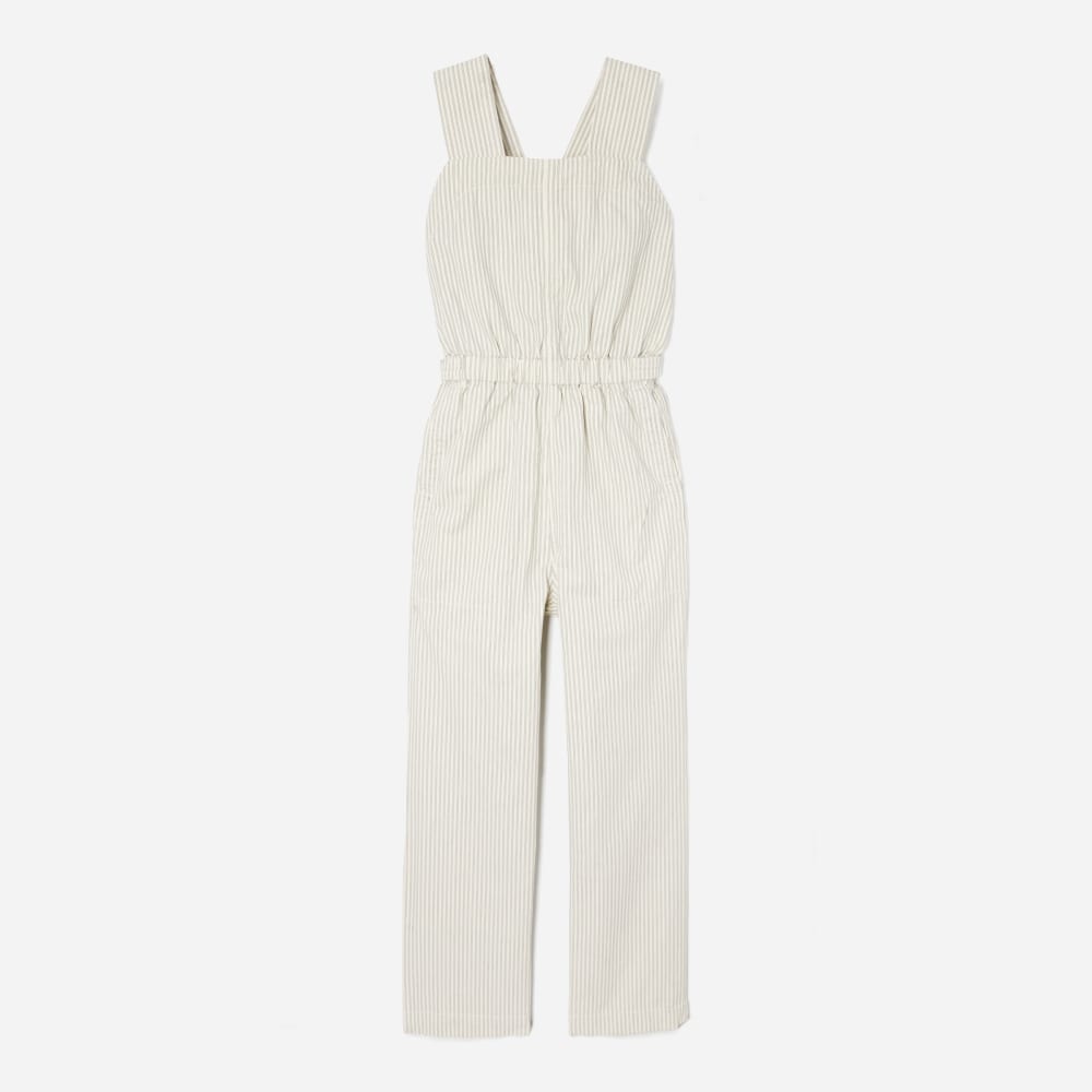 The Fatigue Apron Jumpsuit | Navy Stripe